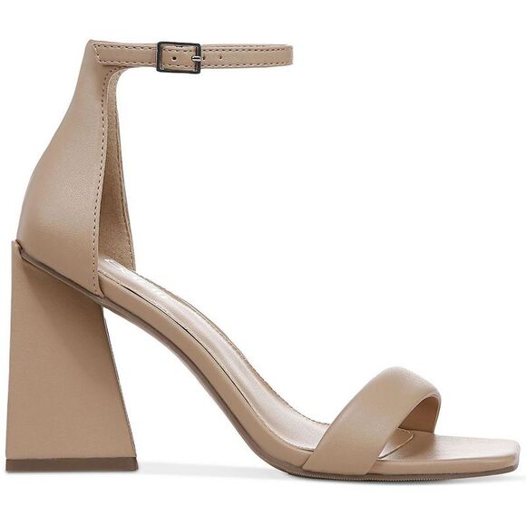 Bar III Womens Appel  Beige Faux Leather Square Toe Dressy Heels Shoes New - Picture 2 of 3